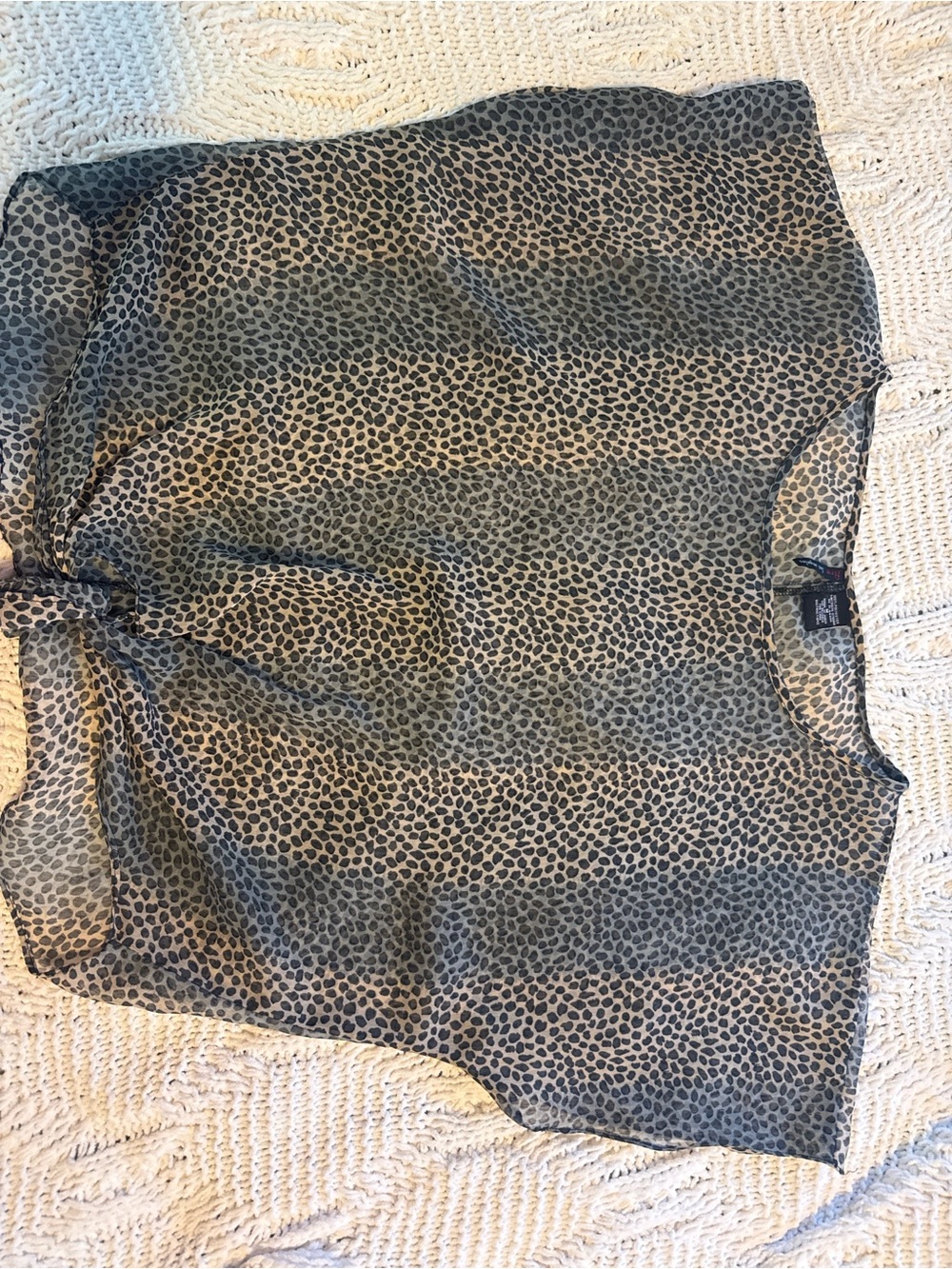 Fire Los Angeles Leopard Print Chiffon Shorts - Black & Tan